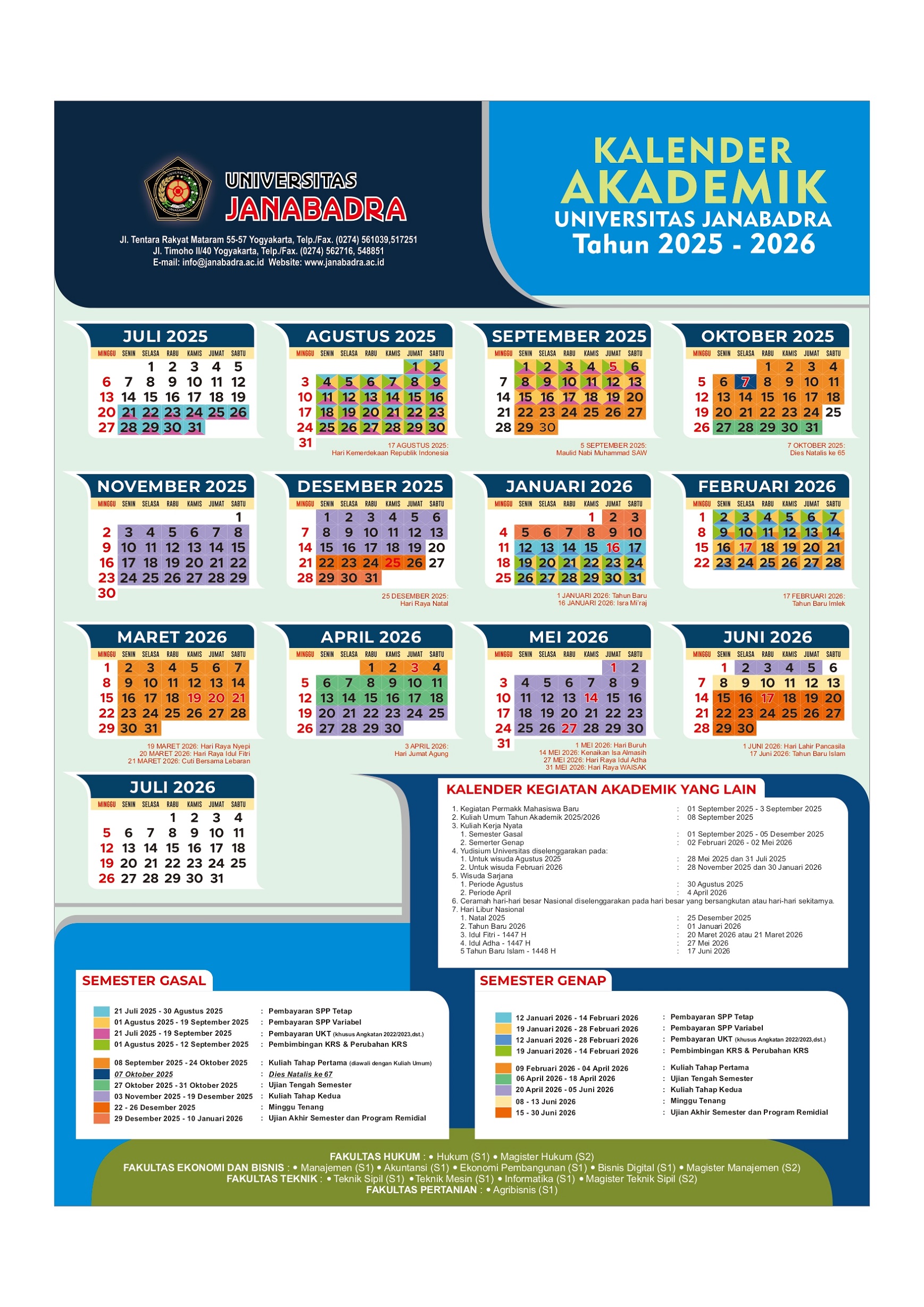 Kalender Akademik Tahun 2025-2026